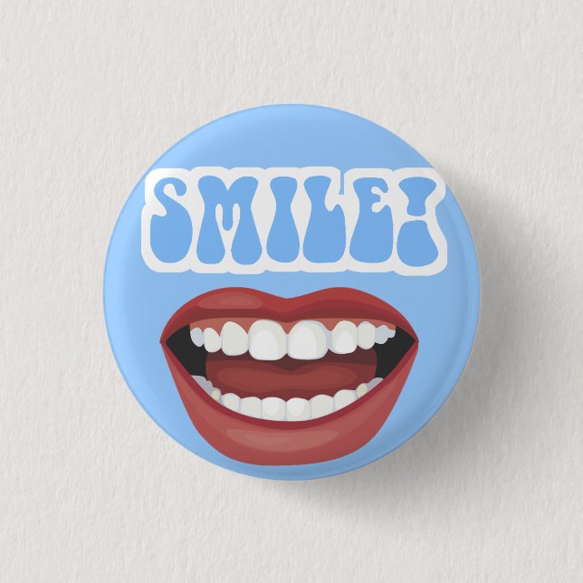 SMILE PINBACK BUTTON (Front)