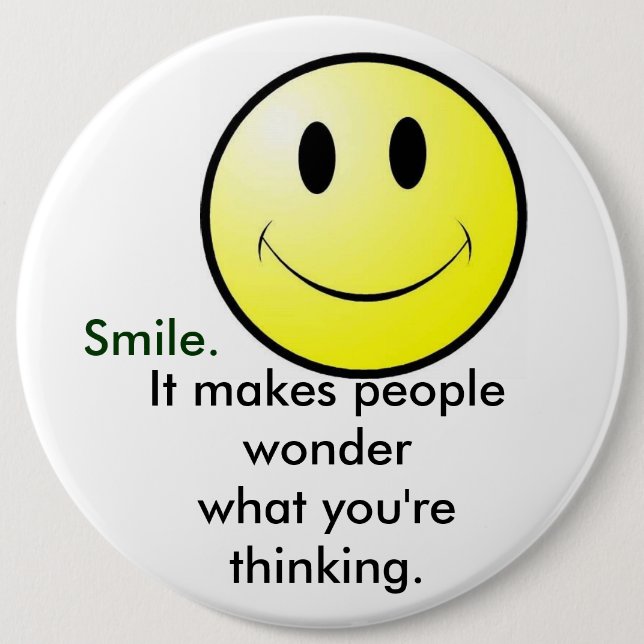 Smile Pinback Button (Front)