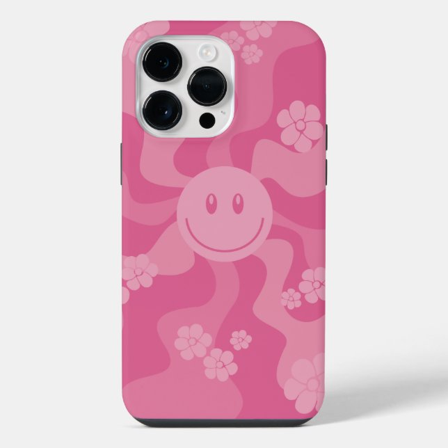 Smile - Pink Iphone Case (Back)