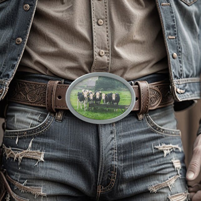 Smile please! Cute and fun cows Belt Buckle (Creator Uploaded)