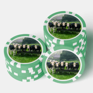 Smile please! Cute and fun cows Poker Chips