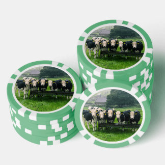 Smile please! Cute and fun cows Poker Chips