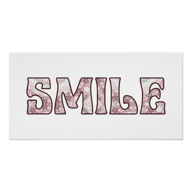 Smile Positive Typography Design Poster (Front)