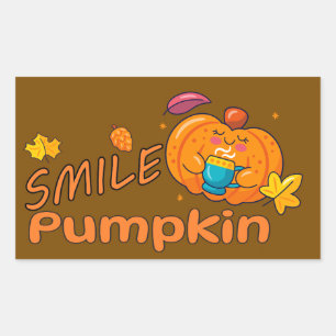 Smile Pumpkin Rectangular Sticker
