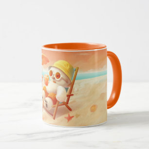 Smile Pup: Beach Mode On Smiling Bichon Frise Mug