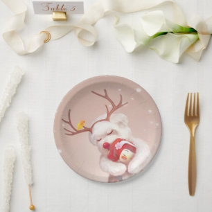 Smile Pup & Bunny Girl: Festive Holiday Hug Paper Plates