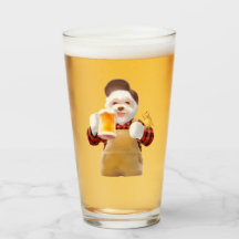 Smile Pup: Cheers! Happy Bichon Frise Beer Art