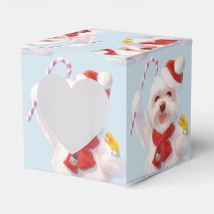 Smile Pup: Christmas Cheer Bichon Cane Favor Boxes