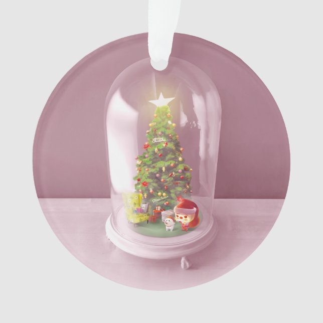 Smile Pup: Christmas Glass Dome & Magic Tree Ornament (Front)