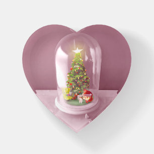 Smile Pup: Christmas Glass Dome & Magic Tree Paperweight