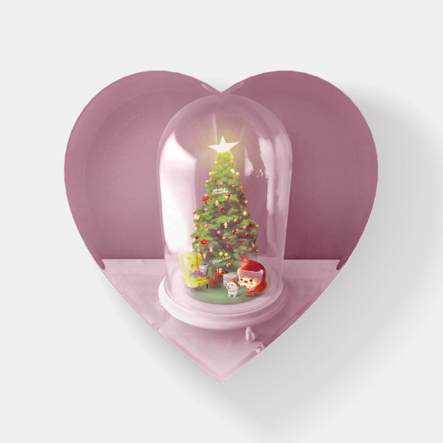 Smile Pup: Christmas Glass Dome & Magic Tree Paperweight (Front)