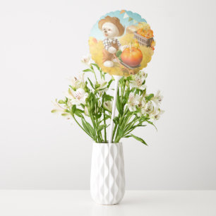 Smile Pup: Harvest Joy & Pumpkin Wheelbarrow Balloon