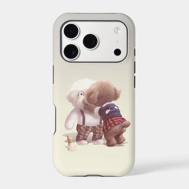 Smile Pup: Ice Cream Tragedy & Comforting Hug Case-Mate iPhone Case (Back)