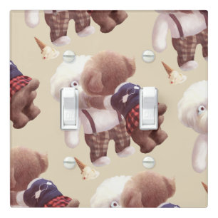 Smile Pup: Ice Cream Tragedy & Comforting Hug Light Switch Cover