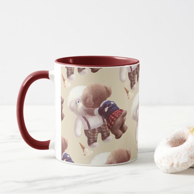Smile Pup: Ice Cream Tragedy & Comforting Hug Mug (With Donut)