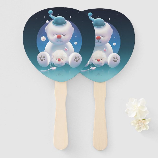 Smile Pup: Ice Shaver Dreamland & Polar Bear Hand Fan (Front and Back)