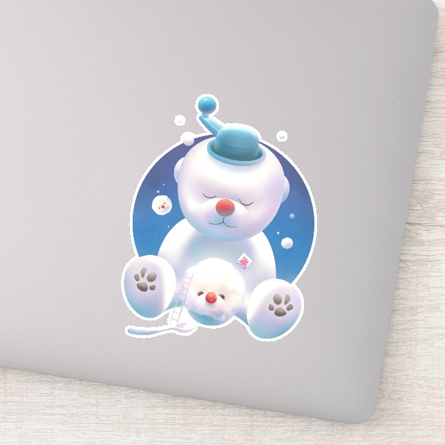 Smile Pup: Ice Shaver Dreamland & Polar Bear Sticker (Detail)