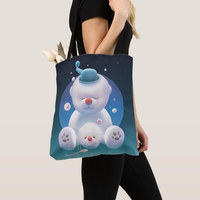 Smile Pup: Ice Shaver Dreamland & Polar Bear Tote Bag (Close Up)