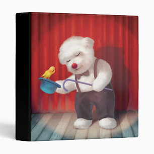 Smile Pup: Magical Circus Magician Bichon 3 Ring Binder