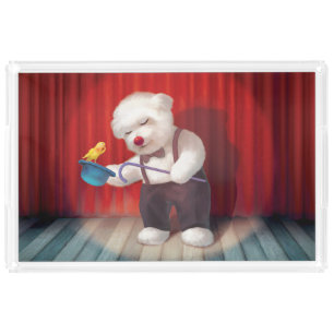 Smile Pup: Magical Circus Magician Bichon Acrylic Tray