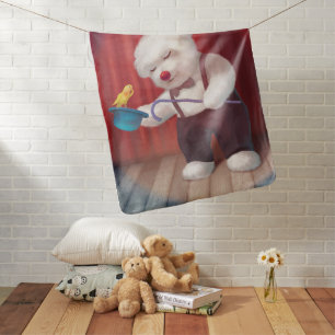 Smile Pup: Magical Circus Magician Bichon Baby Blanket