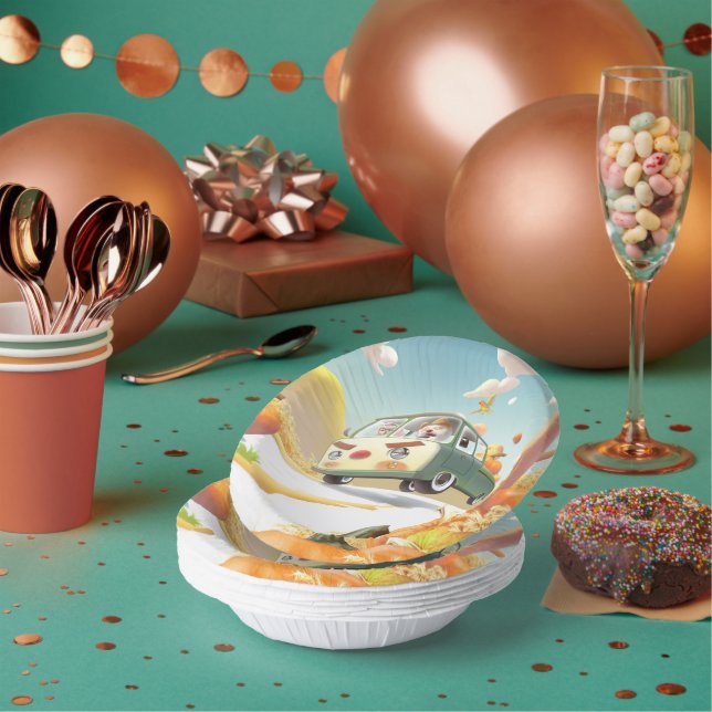Smile Pup & Miss Meow: Pumpkin Harvest Trip Paper Bowls (Multi)