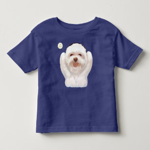 Smile Pup: Music Vibes Smiling Bichon Art Toddler T-shirt