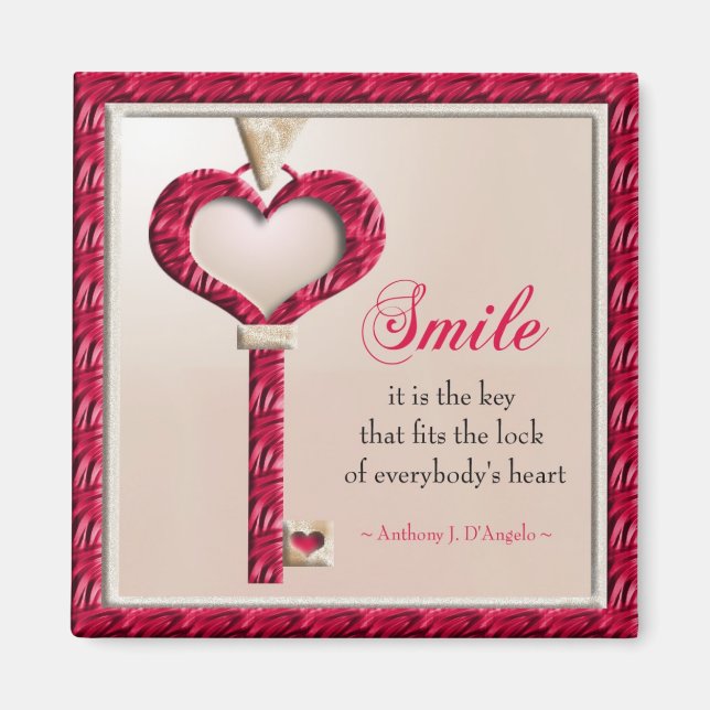 Smile Quote Motivational Magnet (Front)