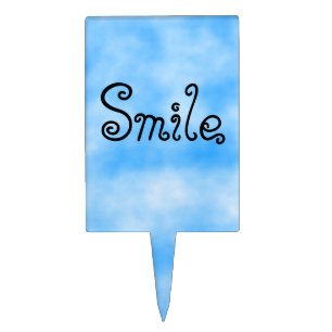 Smile-rectangular cake pick