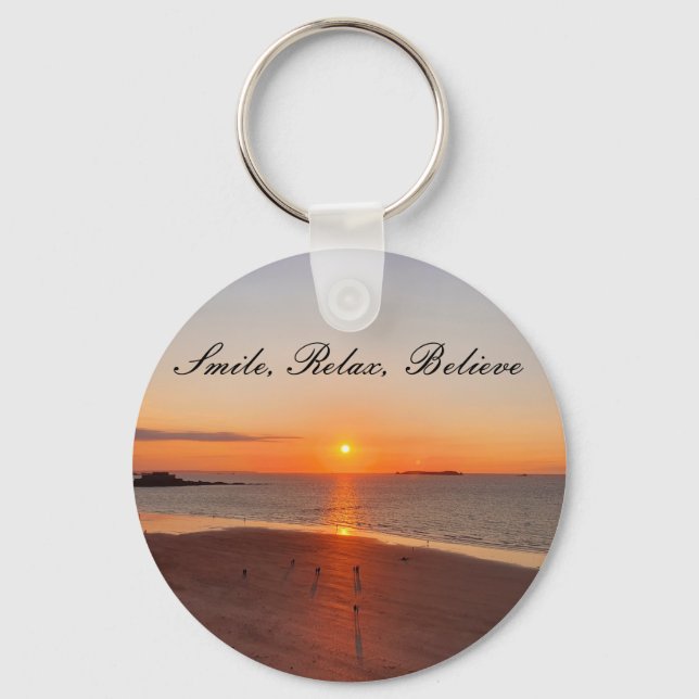 Smile, Relax, Believe Keychain (Front)