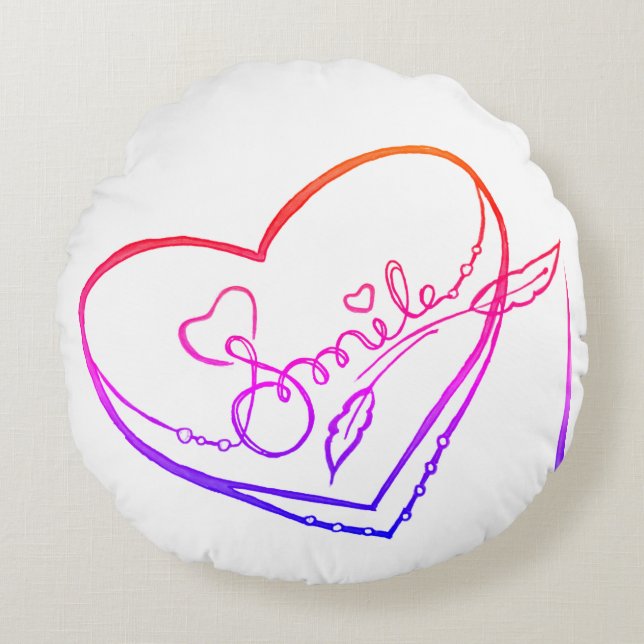 smile round pillow (Front)