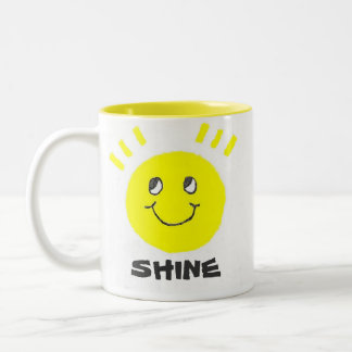 Smile Shine Face Two-Tone Coffee Mug
