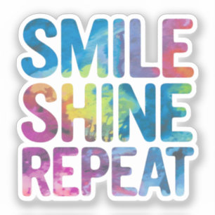 Smile shine repeat sticker
