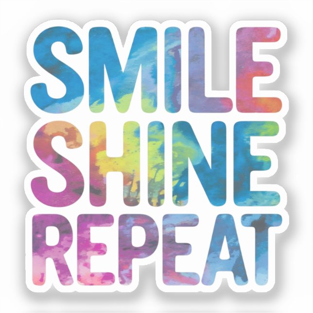 Smile shine repeat sticker (Front)