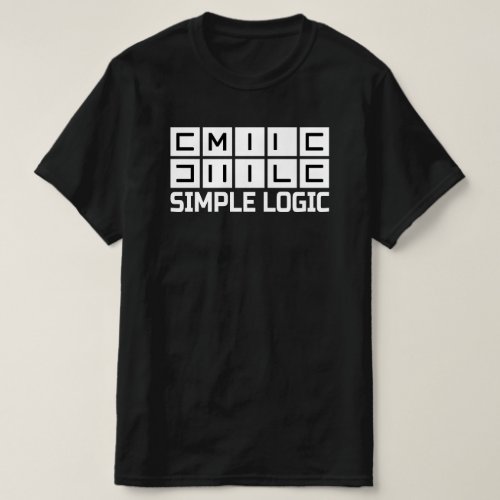 Smile simple logic Black T_Shirt