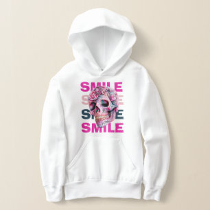 Smile Skull Graphic Hoodie