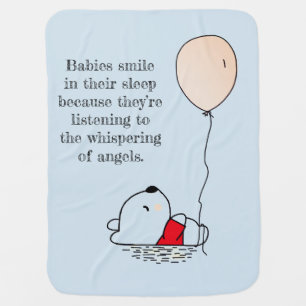 Smile Sleeping 2 in blue Baby Blanket