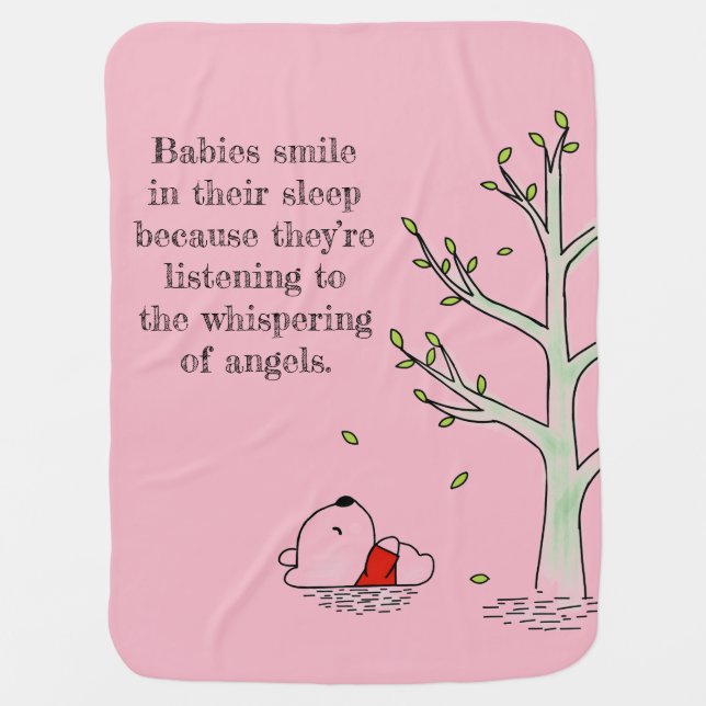 Smile Sleeping Baby Blanket (Front)