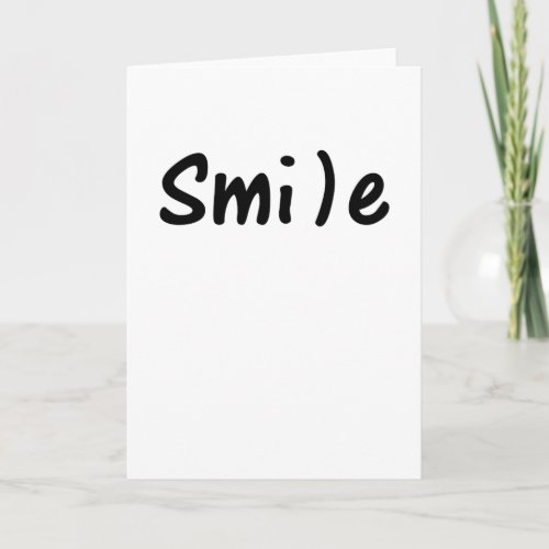 Smile Smile Happy Word Image Card
