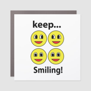 Smile Smiling Face Keep Smiling Smile Car Magnet