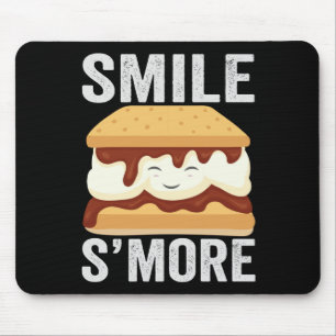 Smile S'more Funny Outdoors Camping Lovers Gift Mouse Pad