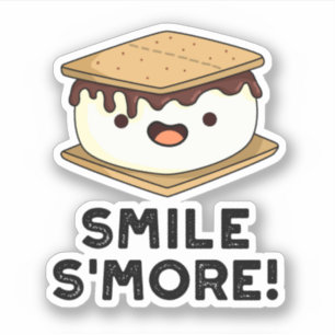 Smile Smore Funny Sweet Food Pun Sticker