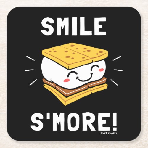 Smile Smore Square Paper Coaster