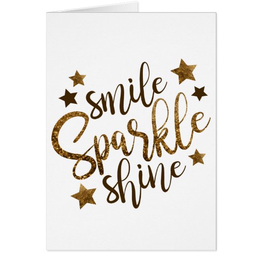 Smile ,Sparkle,shine Cards (Front)