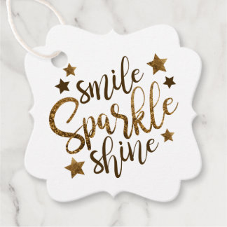 Smile Sparkle Shine Favor Tags