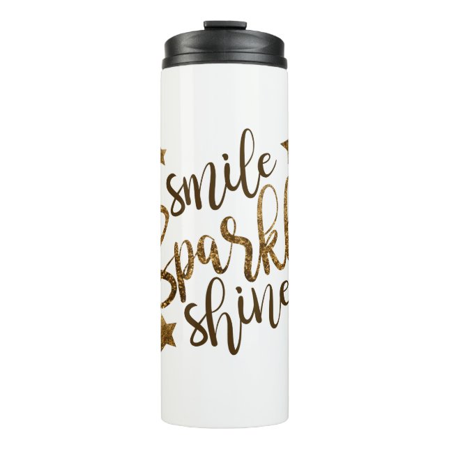 Smile Sparkle Shine Travel Mug Insulated Mug (Front)