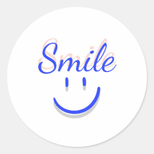 Smile – Spread Positivity and Happiness Classic Round Sticker