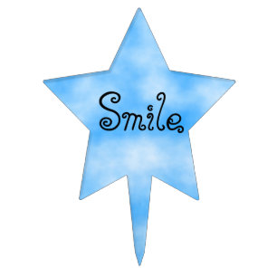 Smile-star cake pick