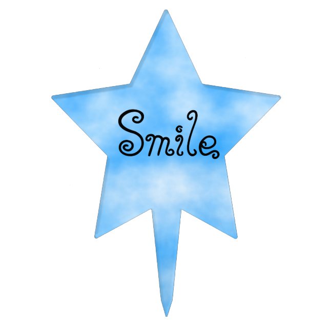 Smile-star cake pick (Front)