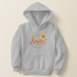 Smile Sunflower Kids’ Hoodie Positive Vibes